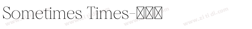 Sometimes Times字体转换